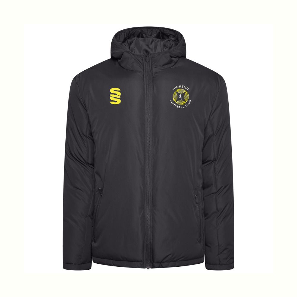 Highend FC - Coaches Active Padded Jacket - Unisex Fit - Black - Adults