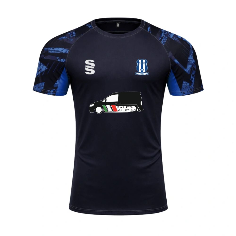 Sheerwater FC - Coaches Tempo Training T-Shirt - Unisex Fit - Navy/Royal - Adults