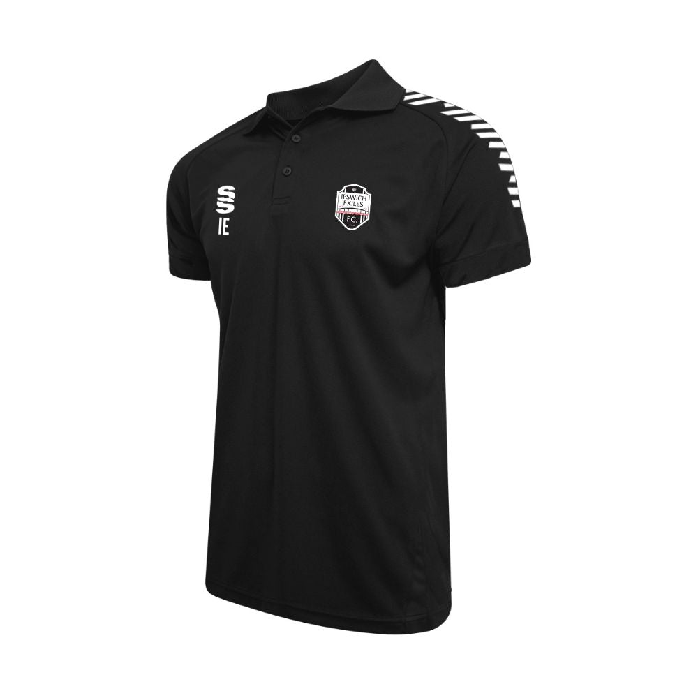 Ipswich Exiles FC - Coaches Dual Polo Shirt - Female Fit - Black - Adults