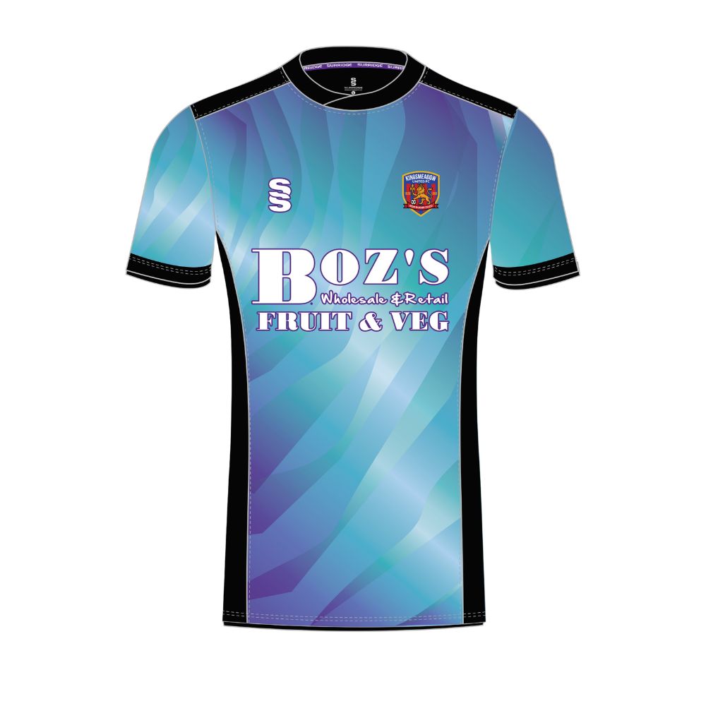 Kingsmeadow FC - Players Away Playing Shirt - Unisex Fit - Teal/Black - Youths