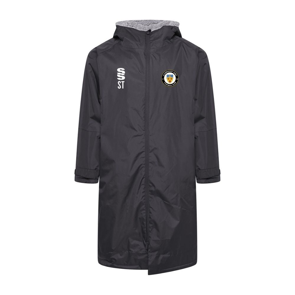 Stowmarket Town FC - Players Fleece Robe - Unisex Fit - Black - Adults
