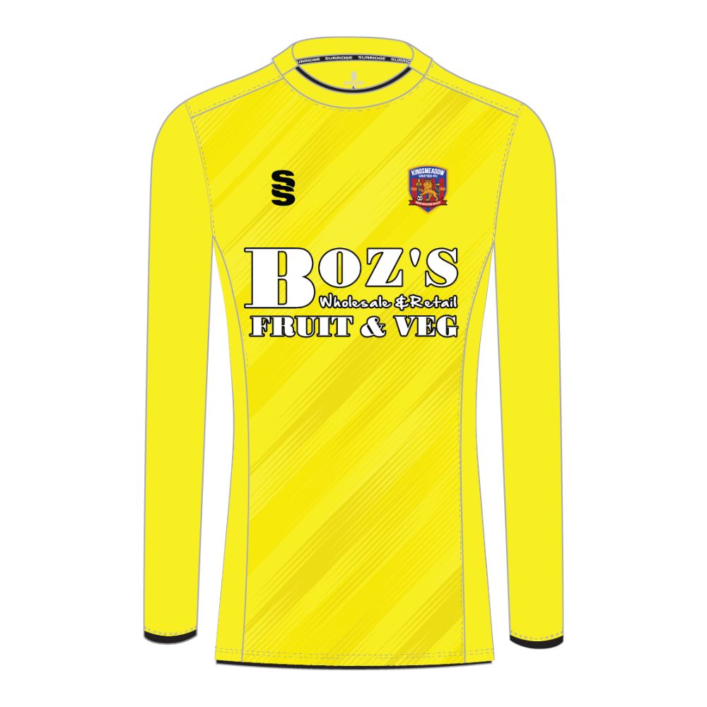 Kingsmeadow FC - Players GK Away Playing Shirt - Female Fit - Yellow - Adults