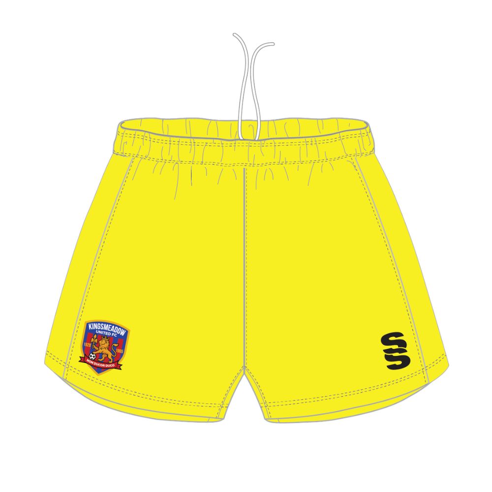 Kingsmeadow FC - Players GK Away Playing Shorts - Female Fit - Yellow - Adults