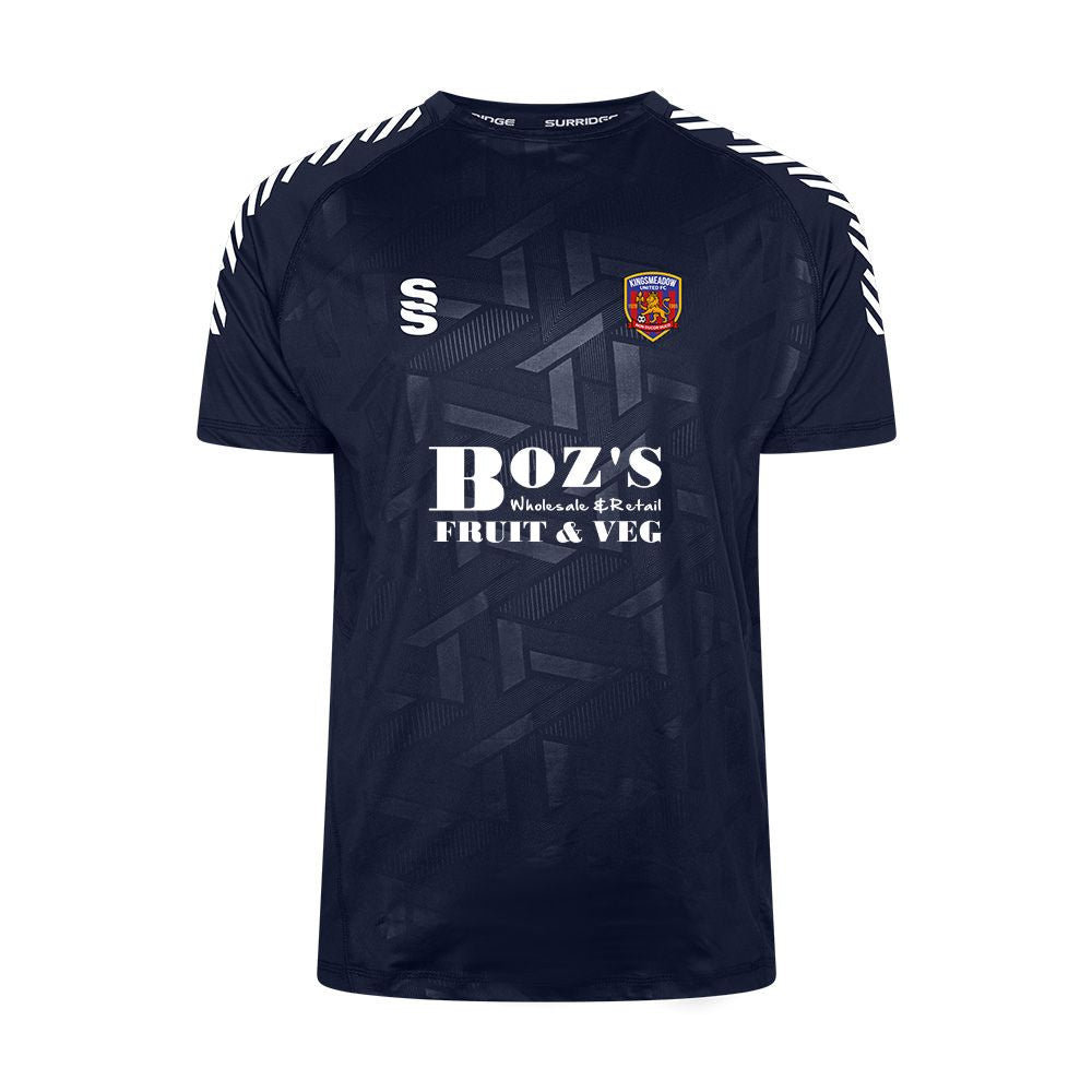 Kingsmeadow FC - Players Impact Training T-Shirt - Unisex Fit - Navy/White - Youths