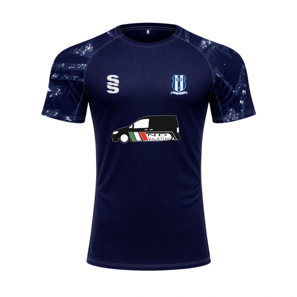 Sheerwater FC - Players Tempo Training T-Shirt - Unisex Fit - Navy/White - Adults