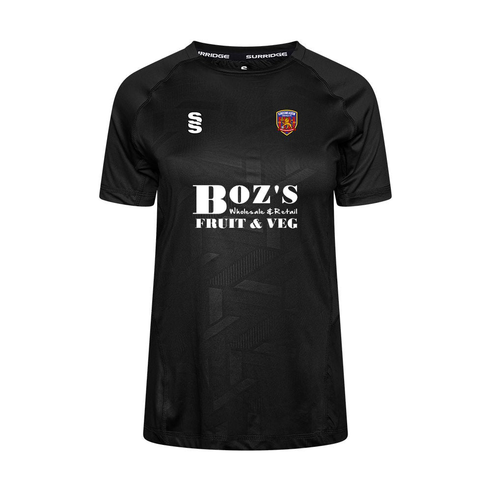 Kingsmeadow FC - Coaches Impact Training T-Shirt - Female Fit - Black - Adults