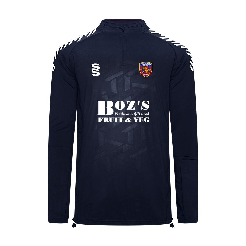 Kingsmeadow FC - Players Impact 1/4 Zip - Unisex Fit - Navy/White - Adult