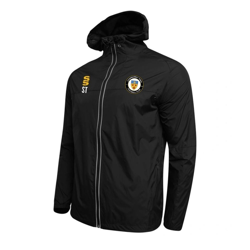 Stowmarket Town FC - Coaches Dual Rain Jacket - Unisex Fit - Black - Adults
