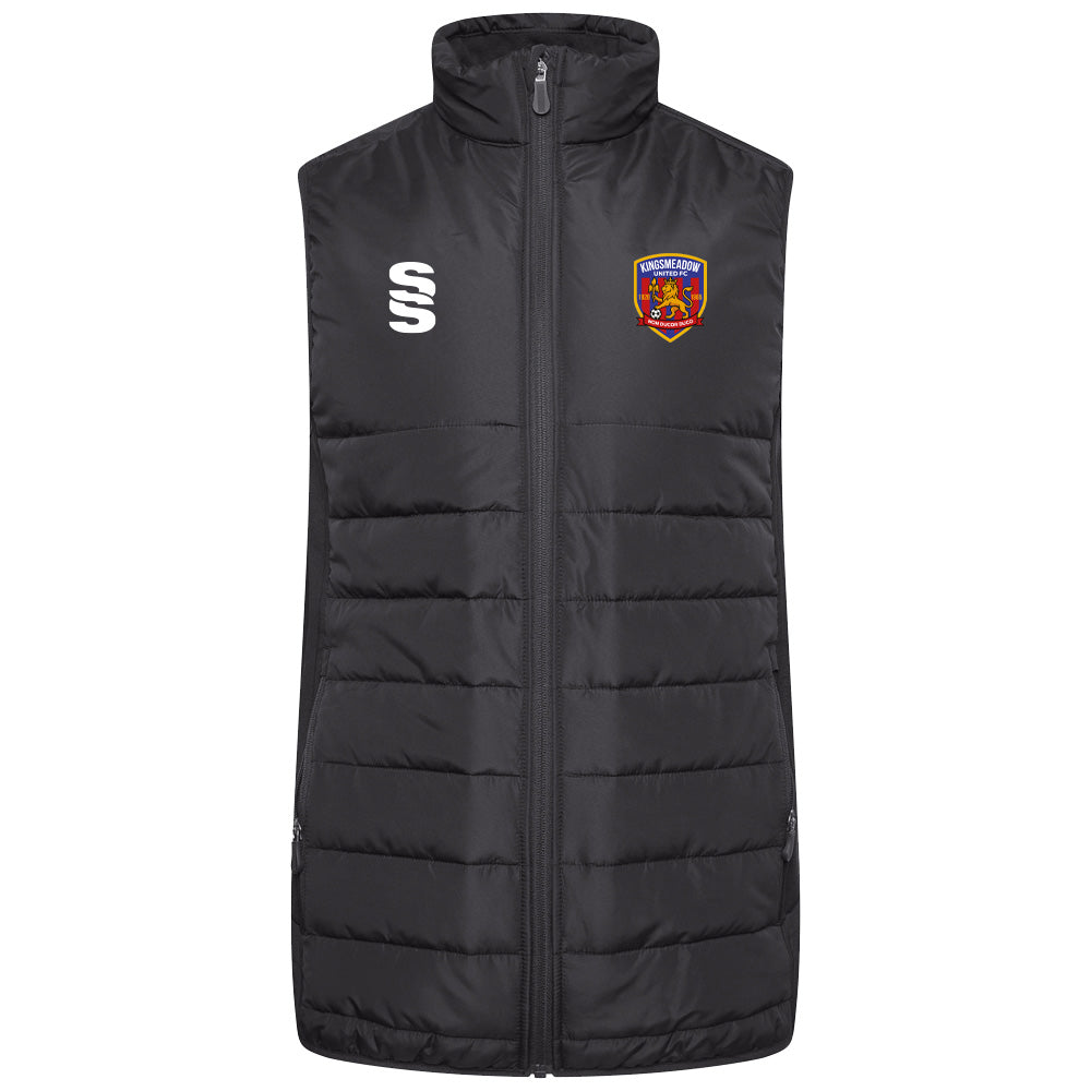 Kingsmeadow FC - Coaches Active Padded Gilet - Unisex Fit - Black - Adults
