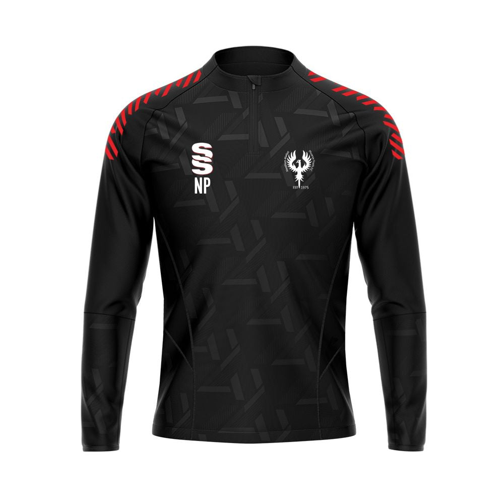 Needham Market Phoenix FC - Players Impact 1/4 Zip - Unisex Fit - Black - Adults