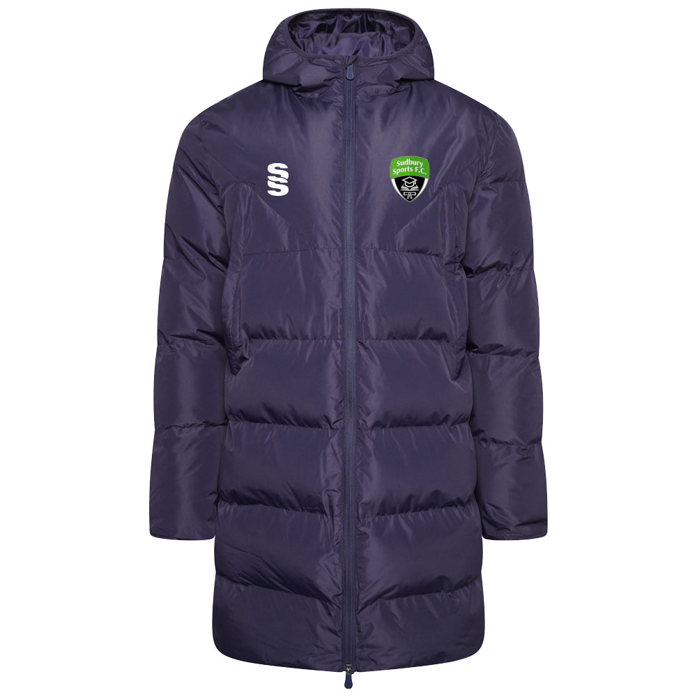 Sudbury Sports - Players Active Long Padded Jacket - Unisex Fit - Adults