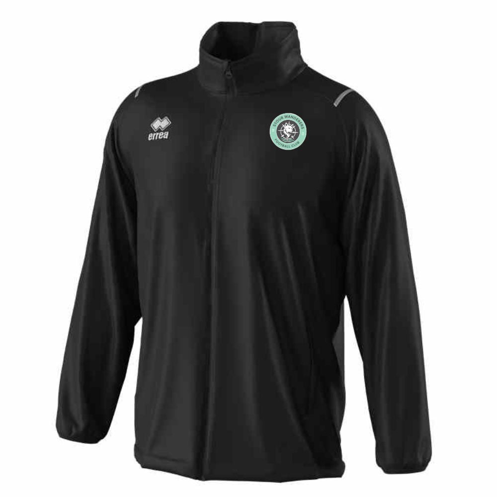 Stour Wanderers - Players Rain Jacket Errea Pressing - Black - Adults