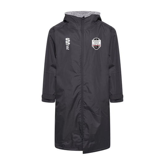 Ipswich Exiles FC - Players Fleece Robe - Unisex Fit - Black - Adults