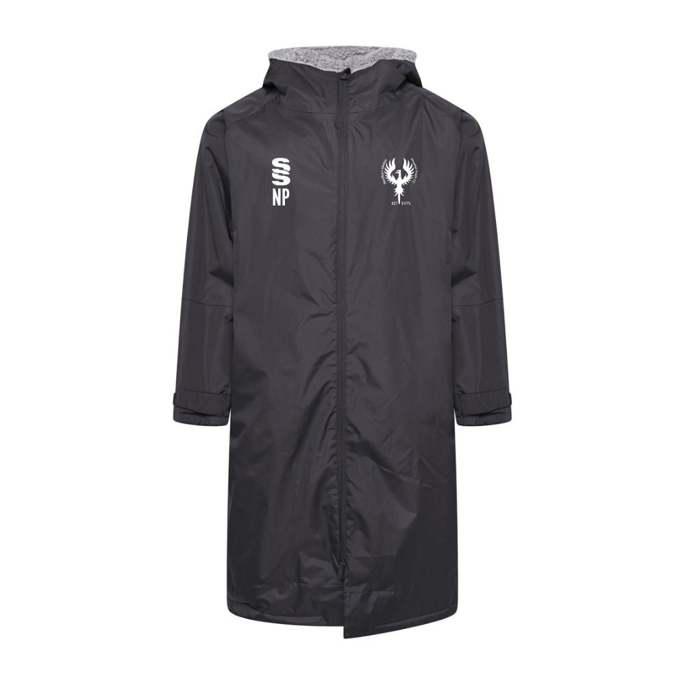 Needham Market Phoenix FC - Players Fleece Robe - Unisex Fit - Black - Adults