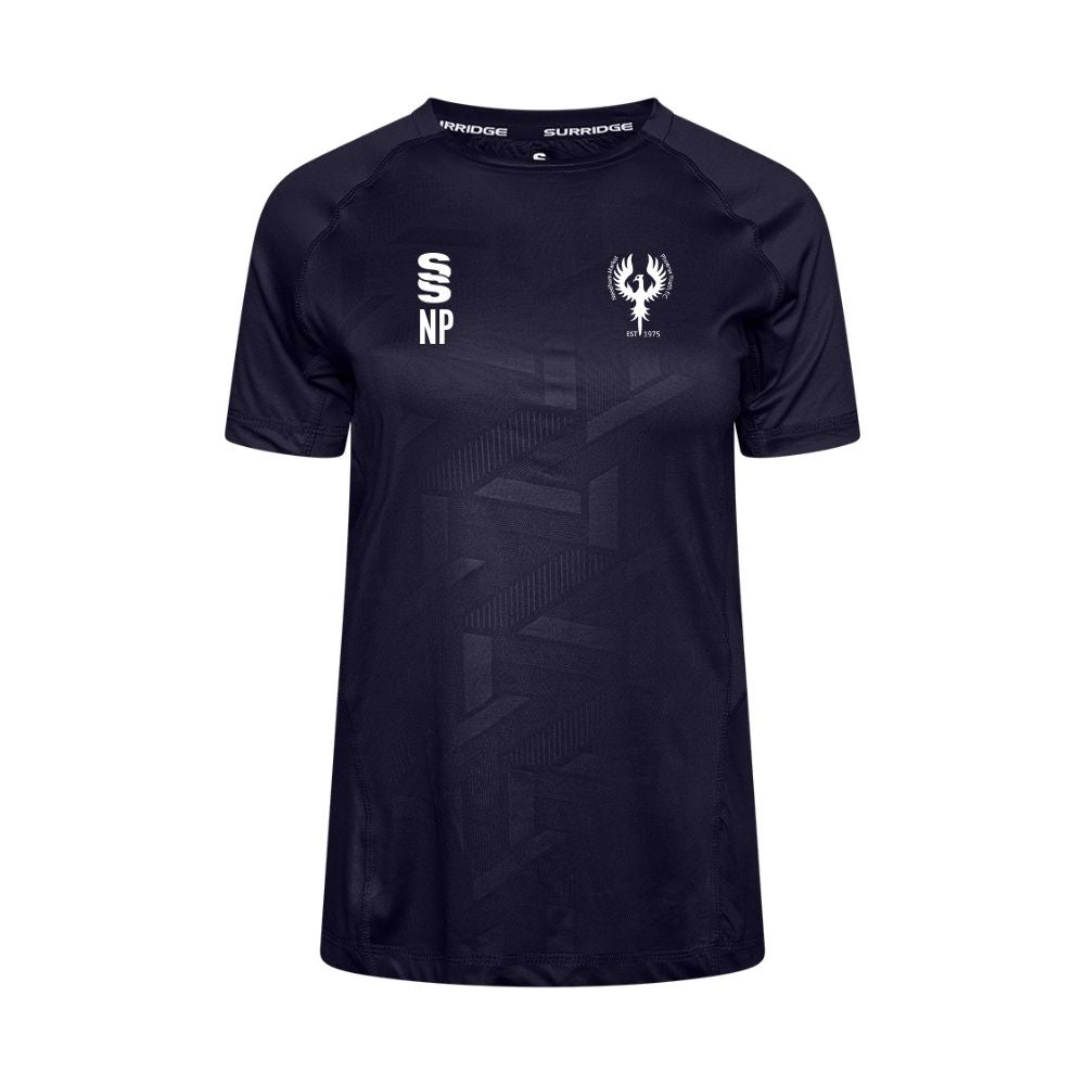 Needham Market Phoenix FC - Coaches Impact Training T-Shirt - Female Fit - Navy - Adults