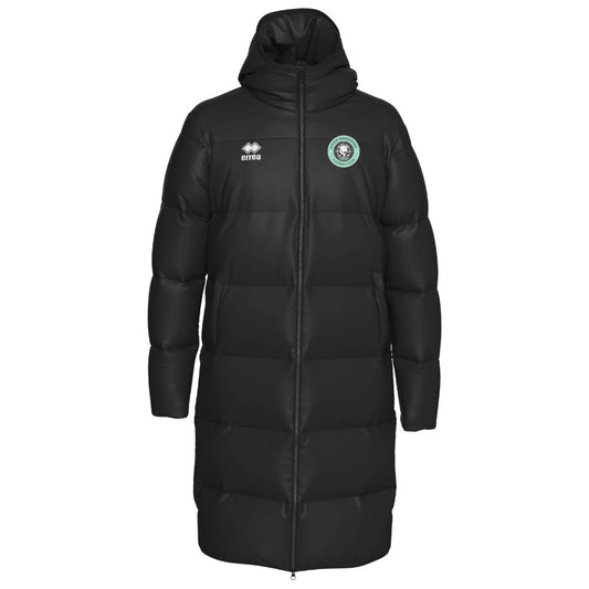 Stour Wanderers - Coaches Hooded Long Coat Errea Vegas Coach - Black - Adults