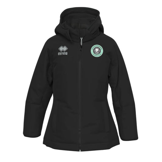 Stour Wanderers - Coaches Ladies Hooded Coat Errea Dalila - Black - Adults