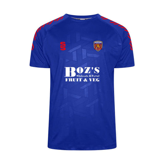 Kingsmeadow FC - Players Impact Training T-Shirt - Unisex Fit - Royal/Red - Adults