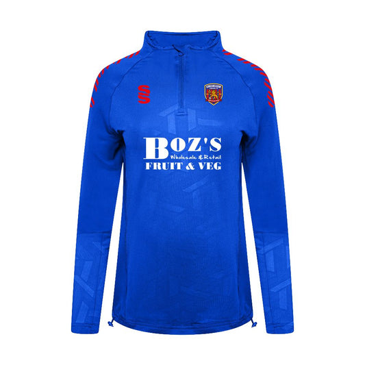 Kingsmeadow FC - Players Impact 1/4 Zip - Female Fit - Royal/Red - Adults