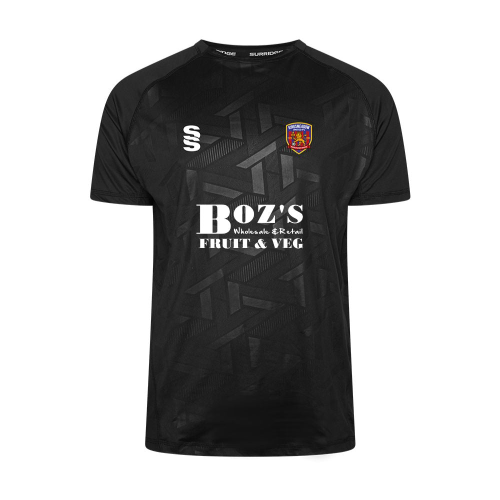 Kingsmeadow FC - Coaches Impact Training T-Shirt - Unisex Fit - Black - Adults