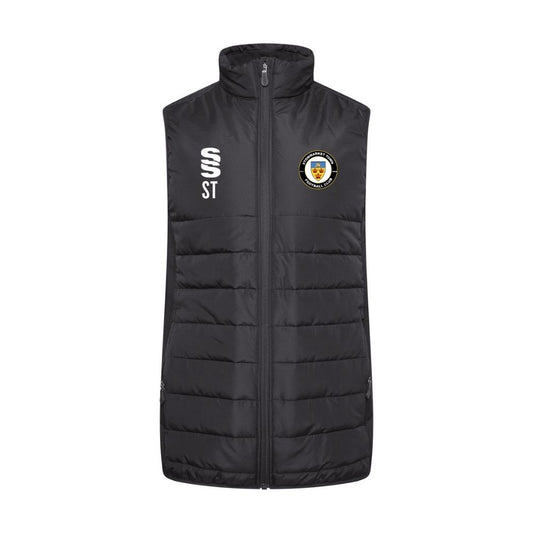 Stowmarket Town FC - Players Active Padded Gilet - Unisex Fit - Black - Adults