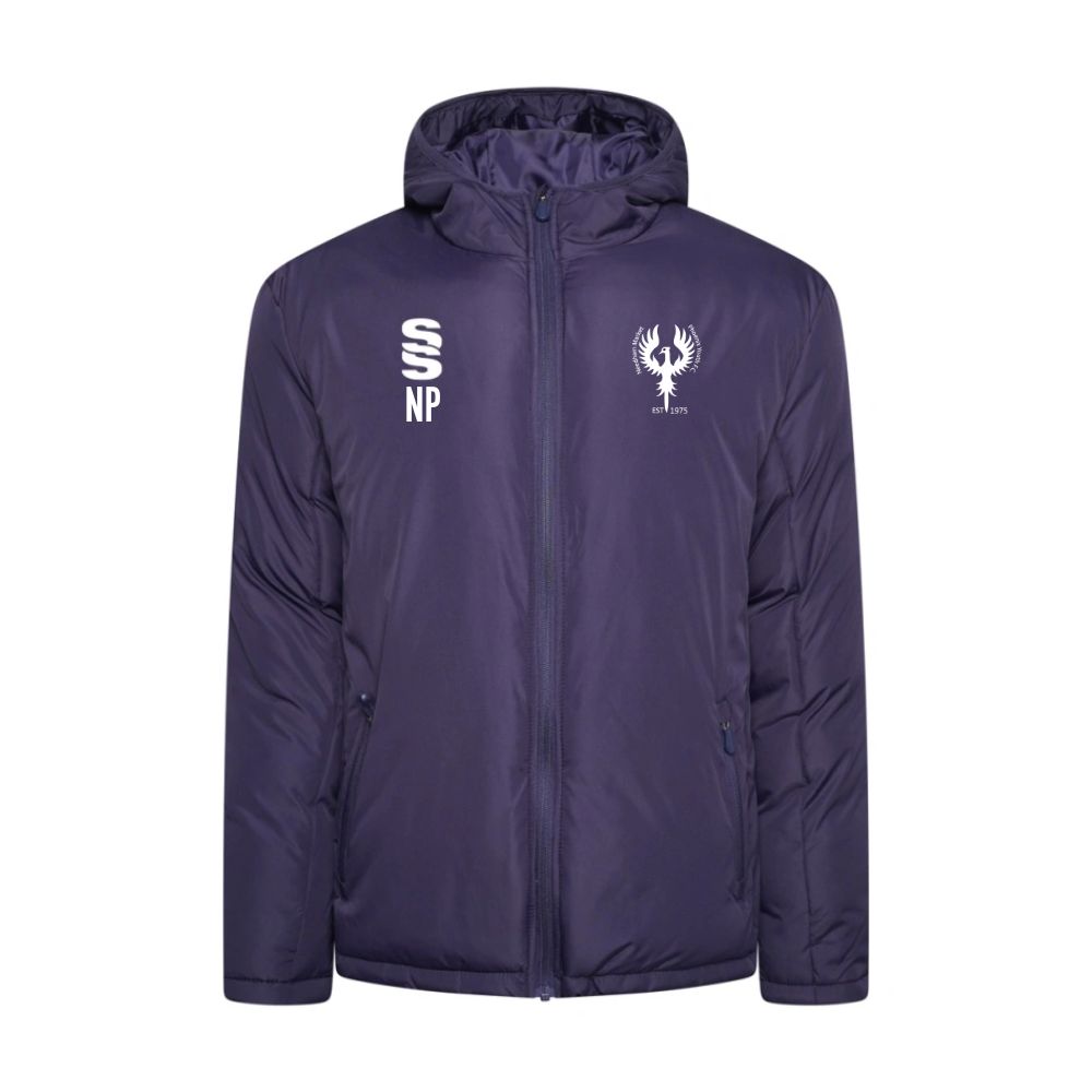 Needham Market Phoenix FC - Coaches Active Padded Jacket - Unisex Fit - Navy - Adults