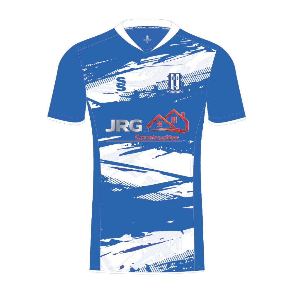 Sheerwater FC - Players Home Playing Shirt - Unisex Fit - Royal/White - Adults