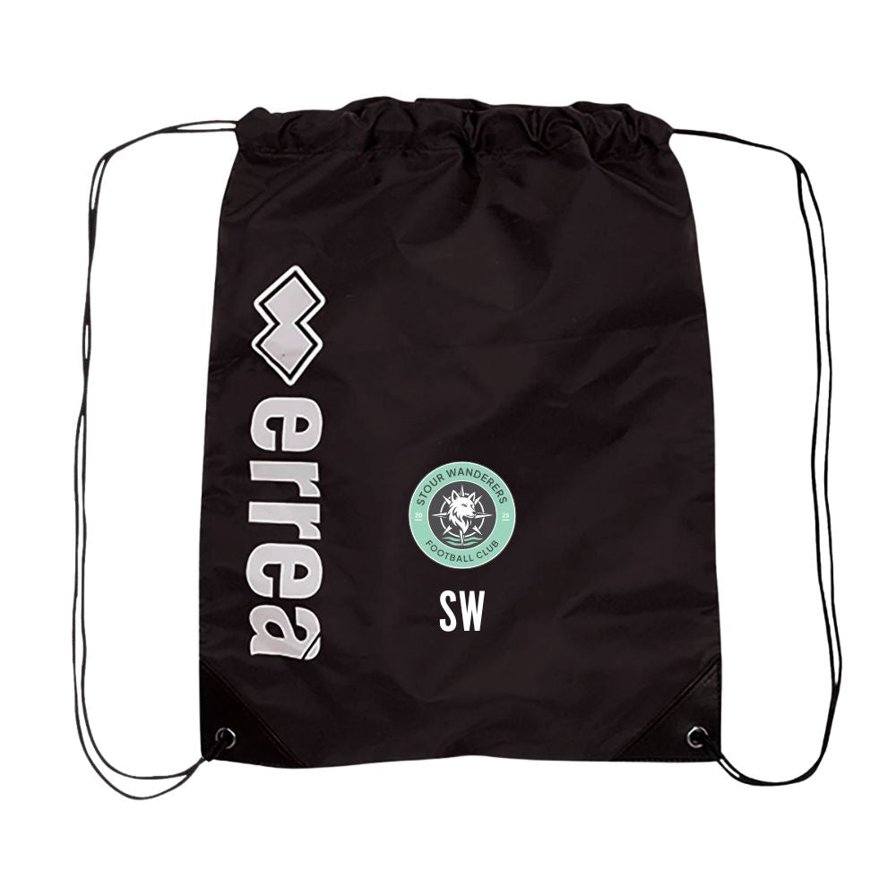 Stour Wanderers - Players Drawstring Bag Errea Luis - Black