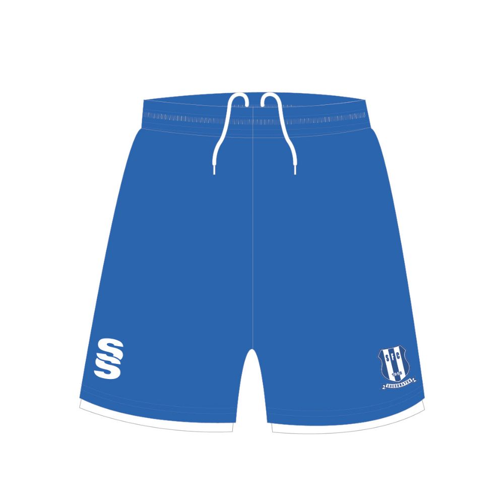 Sheerwater FC - Players Home Playing Shorts - Unisex Fit - Royal/White - Youths