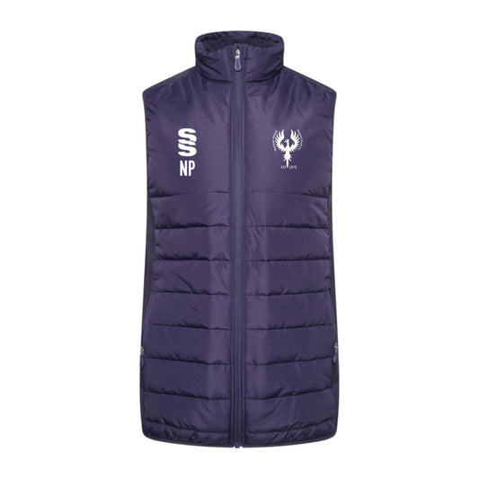 Needham Market Phoenix FC - Coaches Active Padded Gilet - Unisex Fit - Navy - Adults
