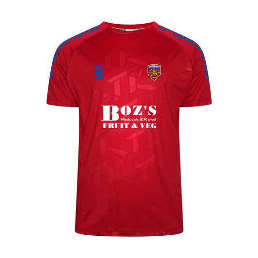 Kingsmeadow FC - Players Impact Training T-Shirt - Unisex Fit - Red/Royal - Adults