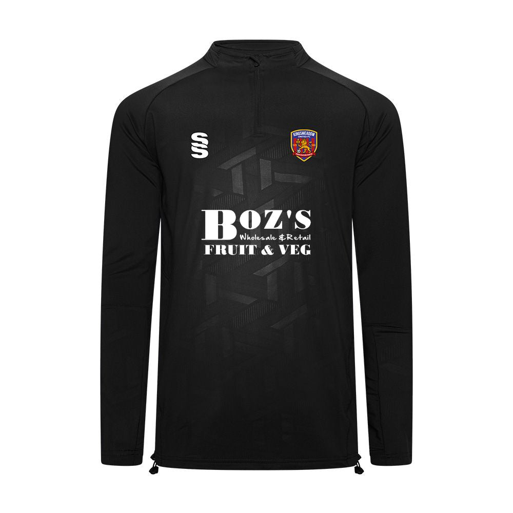 Kingsmeadow FC - Coaches Impact 1/4 Zip - Unisex Fit - Black - Adults