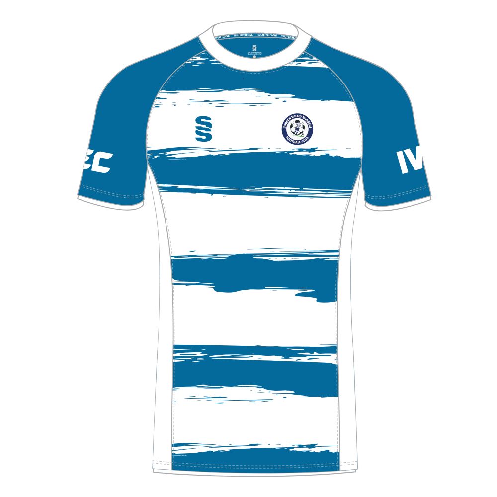 Ipswich Valley Rangers FC - Players Home Playing Shirt - Unisex Fit - Royal/White - Adults