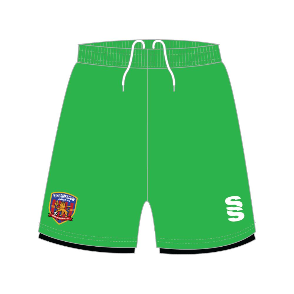 Kingsmeadow FC - Players GK Home Playing Shorts - Unisex Fit - Green - Adults