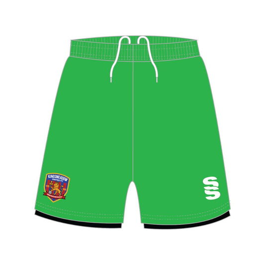 Kingsmeadow FC - Players GK Home Playing Shorts - Unisex Fit - Green - Adults