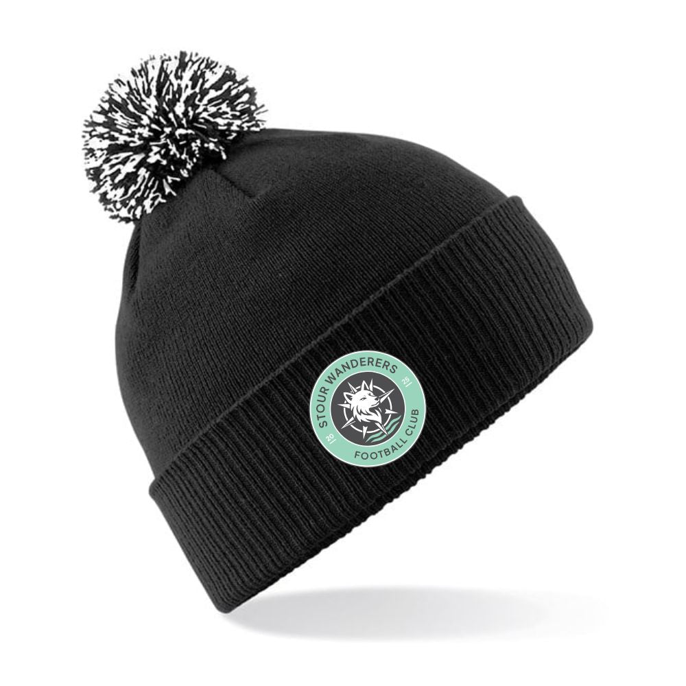 Stour Wanderers - Supporters Snowstar Bobble Hat - Black/White