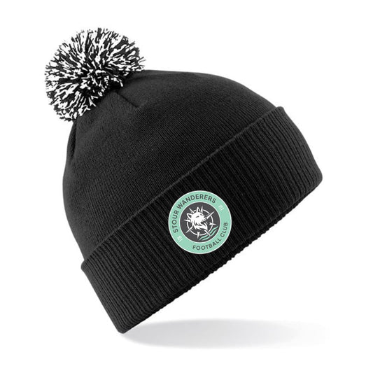 Stour Wanderers - Supporters Snowstar Bobble Hat - Black/White
