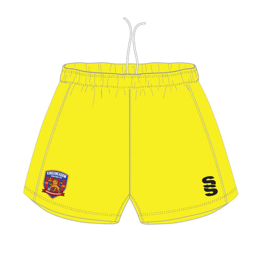 Kingsmeadow FC - Players GK Away Playing Shorts - Female Fit - Yellow - Adults