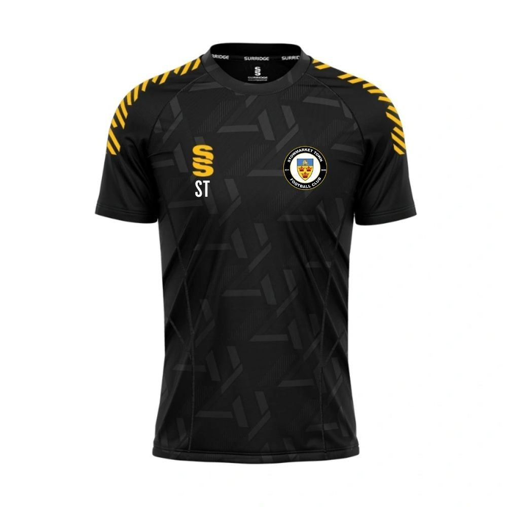 Stowmarket Town FC - Coaches Impact Training T-Shirt - Unisex Fit - Black - Adults