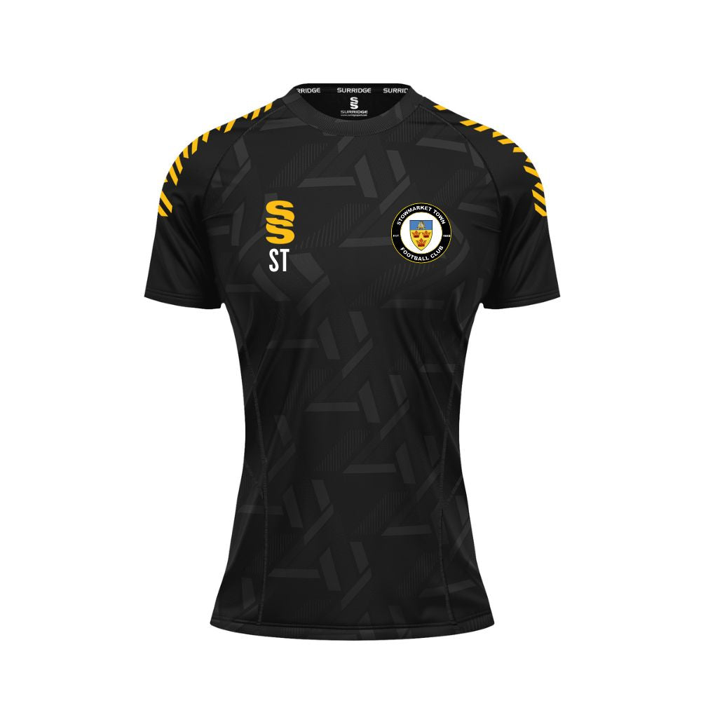 Stowmarket Town FC - Coaches Impact Training T-Shirt - Female Fit - Black - Adults