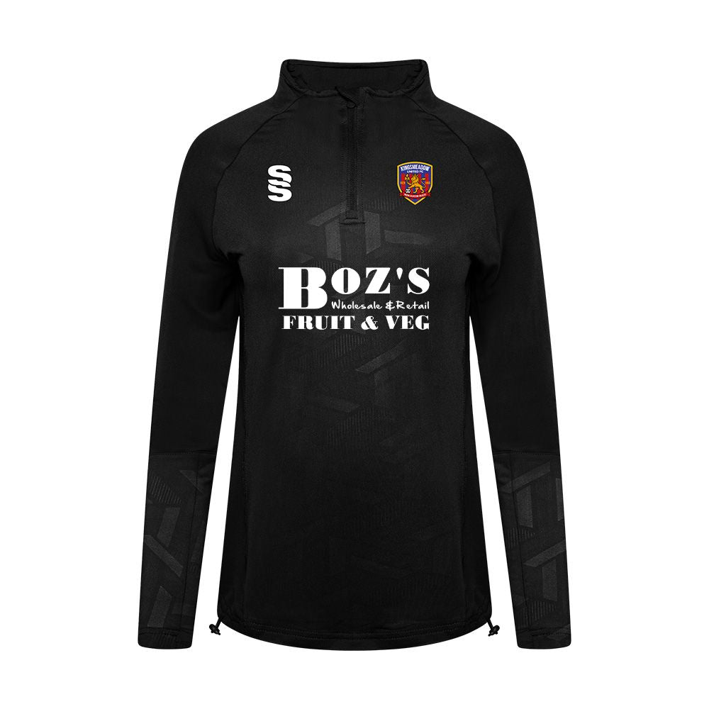 Kingsmeadow FC - Coaches Impact 1/4 Zip - Female Fit - Black - Adults