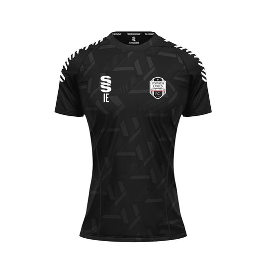 Ipswich Exiles FC - Players Impact Training T-Shirt - Female Fit - Black - Adults