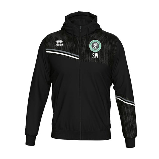 Stour Wanderers - Players Full Zip Hooded Top Errea Eber - Black/Anthracite - Youths