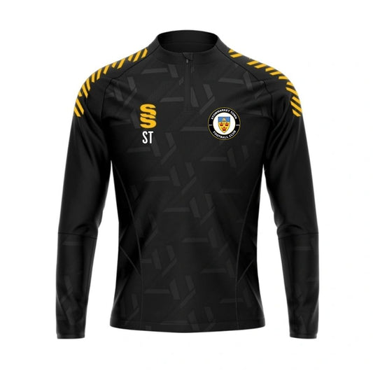 Stowmarket Town FC - Coaches Impact 1/4 Zip - Unisex Fit - Black - Adults