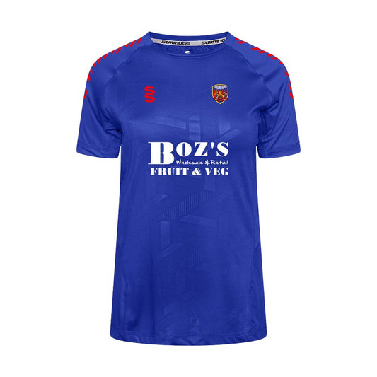 Kingsmeadow FC - Players Impact Training T-Shirt - Female Fit - Royal/Red - Adults