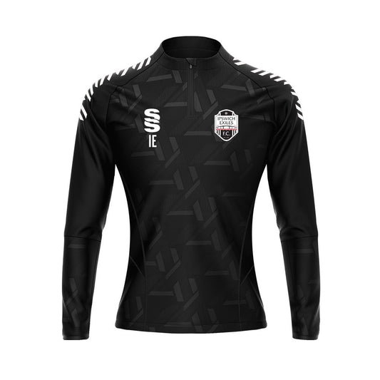Ipswich Exiles FC - Players Impact 1/4 Zip - Female Fit - Black - Adults