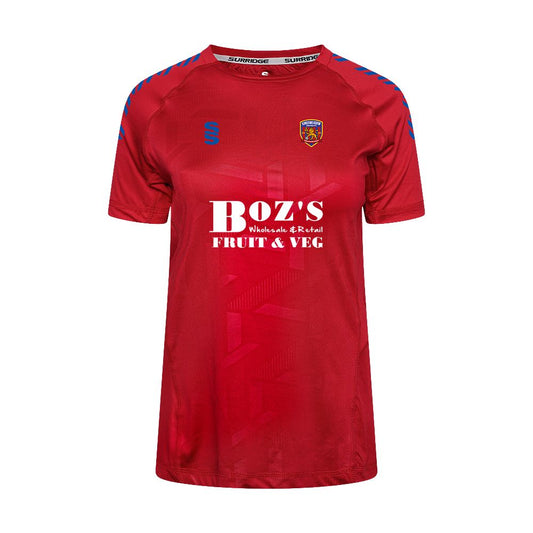 Kingsmeadow FC - Players Impact Training T-Shirt - Female Fit - Red/Royal - Adults