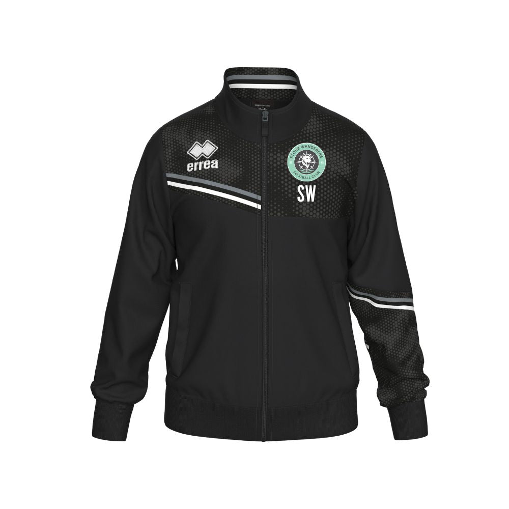 Stour Wanderers - Players Full Zip Ladies Tracksuit Top Errea Estella - Black/Anthracite - Adults
