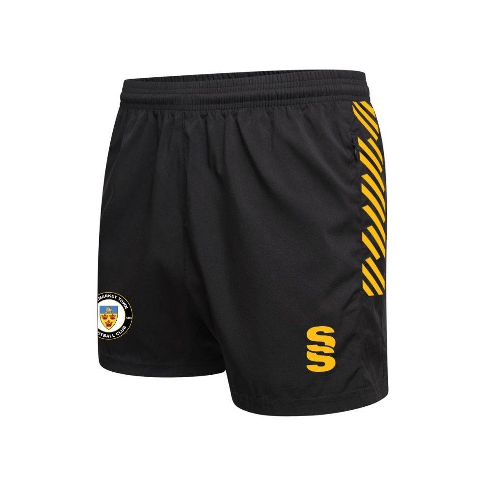 Stowmarket Town FC - Coaches Performance Gym Short - Unisex Fit - Black - Adults