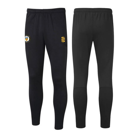 Stowmarket Town FC - Coaches Skinny Tracksuit Bottoms - Unisex Fit - Black - Adults